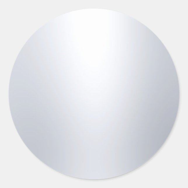 Imitate Silver Blank Template Glamour Elegant Runder Aufkleber (Vorderseite)