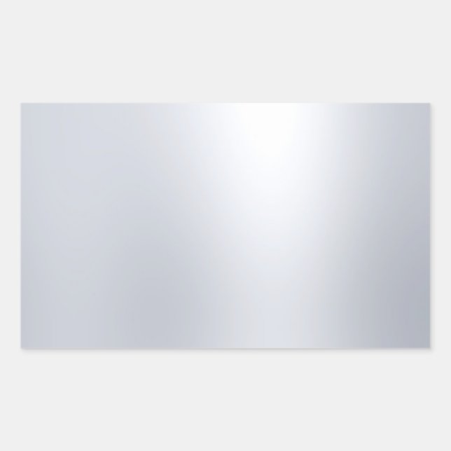 Imitate Silver Blank Template Glamour Eleganter Lo Rechteckiger Aufkleber (Vorderseite)