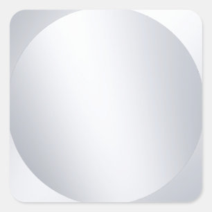 Imitate Silver Custom Template Metallic Look Quadratischer Aufkleber