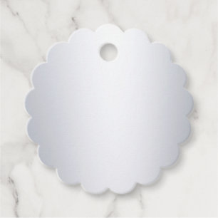 Imitate Silver Elegant Moderne Blank Template Meta Geschenkanhänger