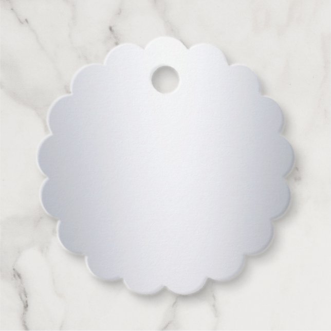 Imitate Silver Elegant Moderne Blank Template Meta Geschenkanhänger (Vorderseite)