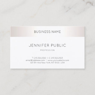 Imitate Silver Elegante Sleek Beruflich Schlicht Visitenkarte