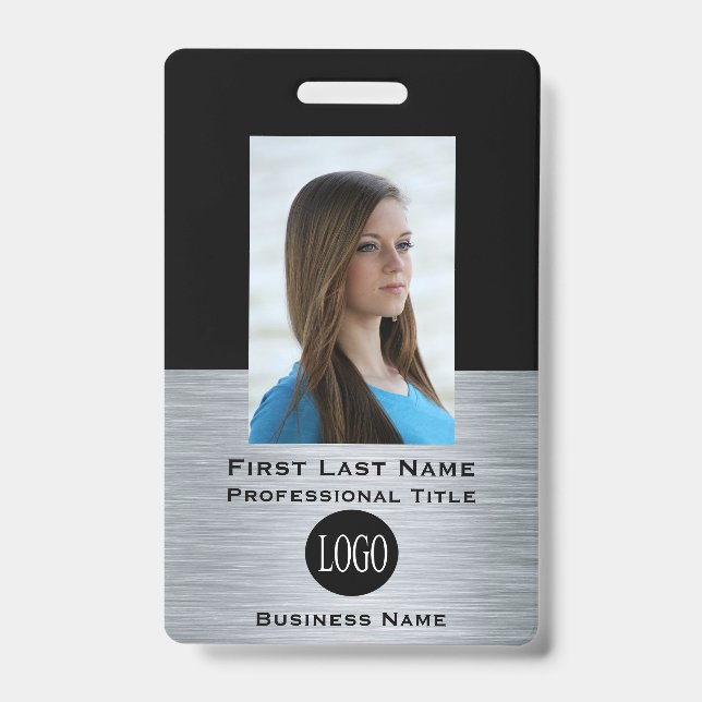 Imitate Silver Employee Tags ID Abzeichen No Stric Ausweis (Vorderseite)