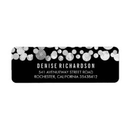 Imitate Silver Foil Confetti Black