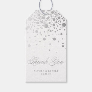 Imitate Silver Foil Confetti Dots Hochzeit Vielen  Geschenkanhänger
