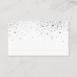 Imitate Silver Foil Confetti Dots Modern Platzkarte
