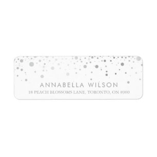 Imitate Silver Foil Confetti Dots Moderne