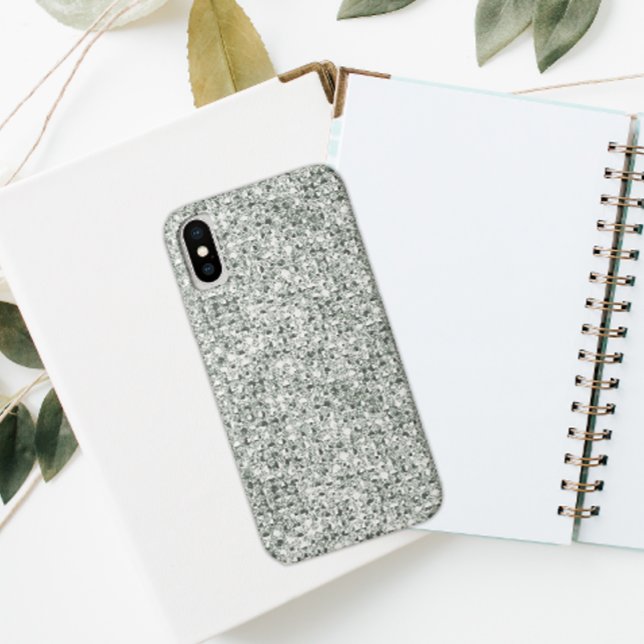 Imitate Silver Glitzer Case-Mate iPhone Hülle (Von Creator hochgeladen)