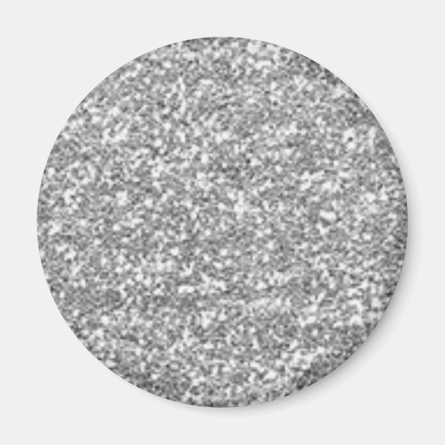 Imitate Silver Glitzer Magnet (Vorne)