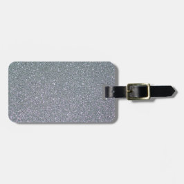 Imitate Silver Glitzer mit Personalisiertem Schwar Gepäckanhänger