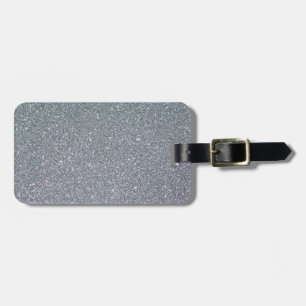 Imitate Silver Glitzer mit Personalisiertem Schwar Gepäckanhänger