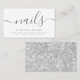 Imitate Silver Glitzer Nail Technischer Leiter Wei Visitenkarte