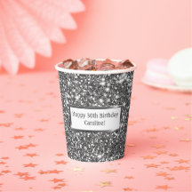 Imitate Silver Glitzer Textur Look & Custom Text