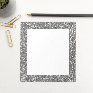 Imitate Silver Gray Glitzer Texture Look-like Desi Notizblock