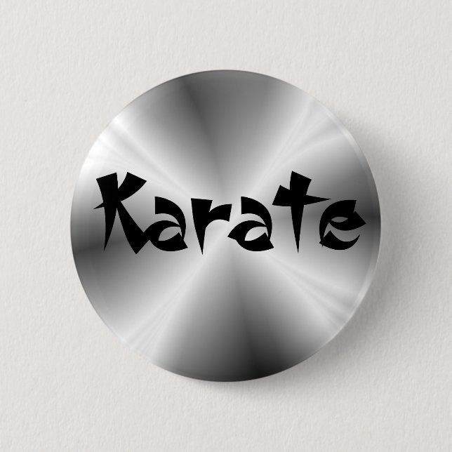 Imitate Silver Karate Round Button (Vorderseite)