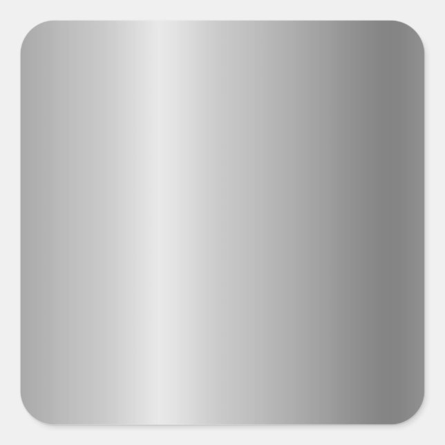 Imitate Silver Metal Blank Template, DIY Text & Ar Quadratischer Aufkleber (Vorderseite)