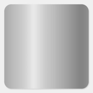 Imitate Silver Metal Blank Template, DIY Text & Ar Quadratischer Aufkleber