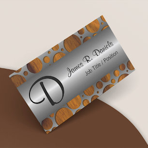 Imitate Silver Metal Moderne moderne Holzkörbe Mus Visitenkarte