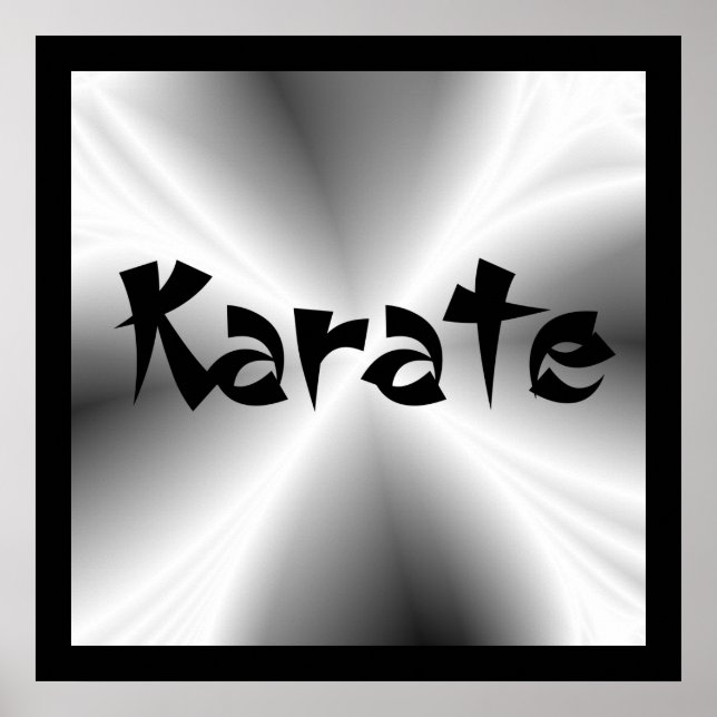 Imitate Silver Metallic Karate Poster (Vorne)