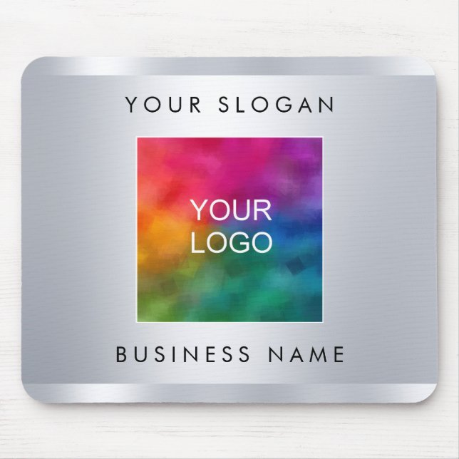 Imitate Silver Metallic Look Add Your Business Log Mousepad (Vorne)