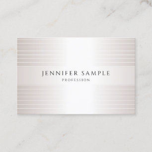 Imitate Silver Modern Simple Elegant Trendy Templa Visitenkarte