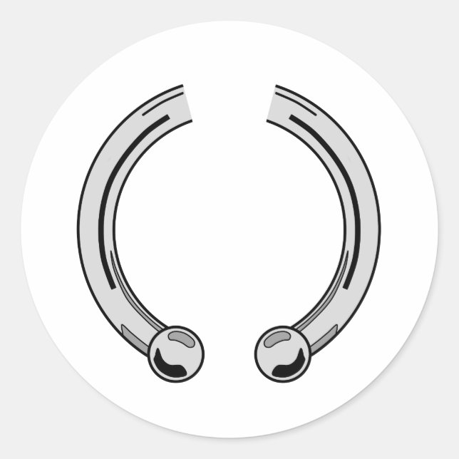 Imitate Silver Piecing Runder Aufkleber (Vorderseite)