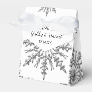 Imitate Silver Snowflakes Winterhochzeit Geschenkschachtel