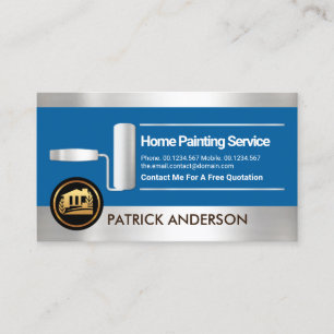 Imitate Silver Stripes Roller Pinselpinsel Visitenkarte