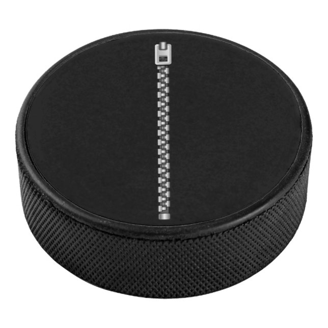 Imitate Silver Zipper Eishockey Puck (3/4)
