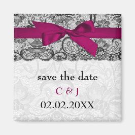 Imitate sind rosa, farbig, Save the Date schwarz Magnet