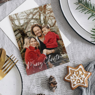 Imitate Snow Frohe Weihnachten V Foto