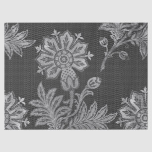 Imitate Stitch Arbeit Blume für Grau-Decoupage Seidenpapier