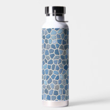 Imitate Stone Mosaik in Blue Water Flasche