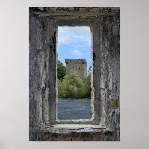 Imitate Stone Window Rahmen a Scottish Castle Poster
