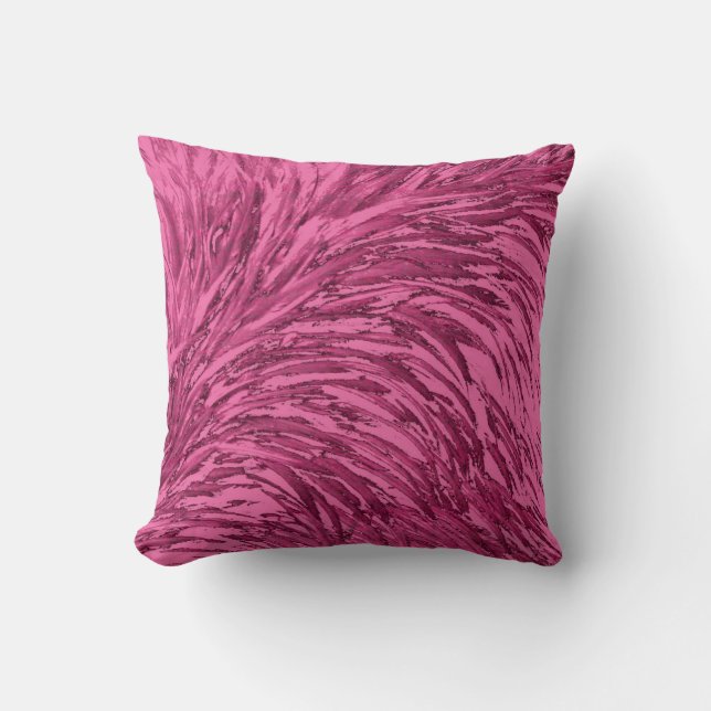 Imitate Straußenfedern Design-Pink Kissen (Vorderseite)