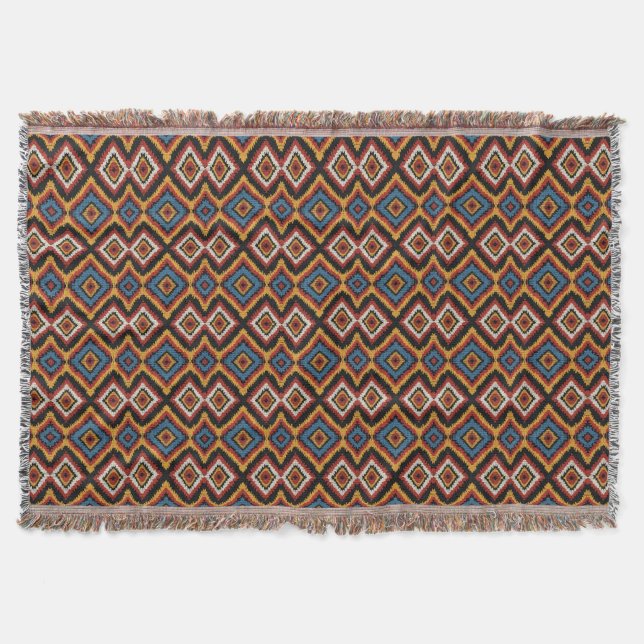 Imitate stricken Aztec Western Muster Decke (Vorderseite)