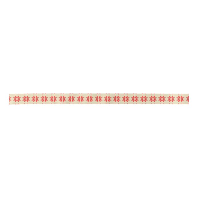 Imitate strickten Schneeflockenmuster Satinband (Vorderseite)