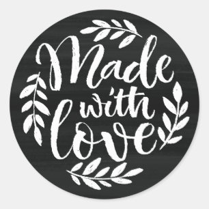 Imitate Tafelschrift aus Liebe Runder Aufkleber