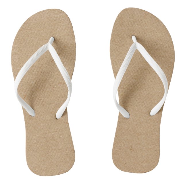 Imitate Tan Cork Muster Flip Flops (Fußbett)
