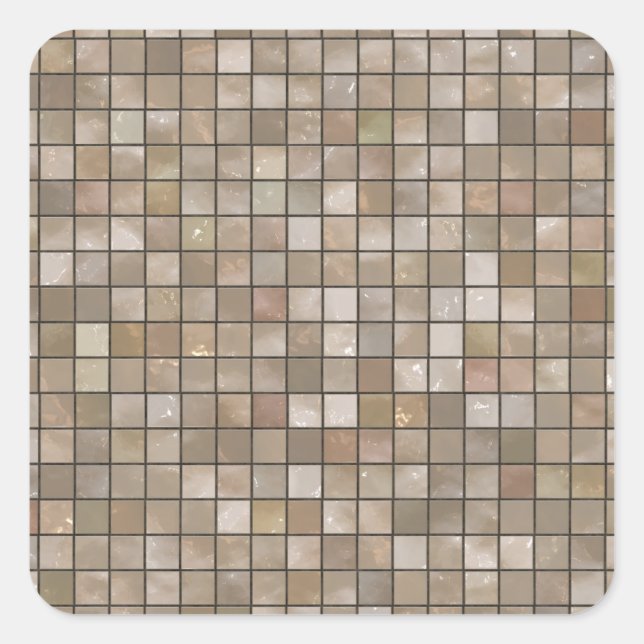 Imitate Tan Floor Tile Image Quadratischer Aufkleber (Vorderseite)