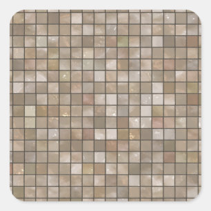 Imitate Tan Floor Tile Image Quadratischer Aufkleber
