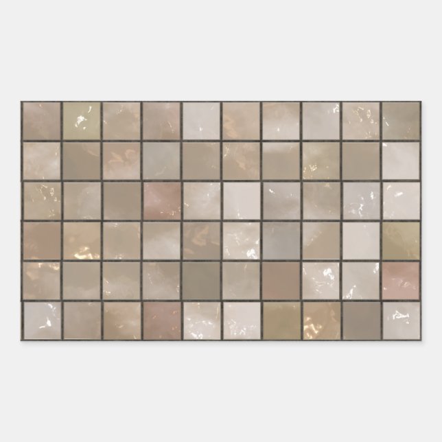 Imitate Tan Floor Tile Image Rechteckiger Aufkleber (Vorderseite)