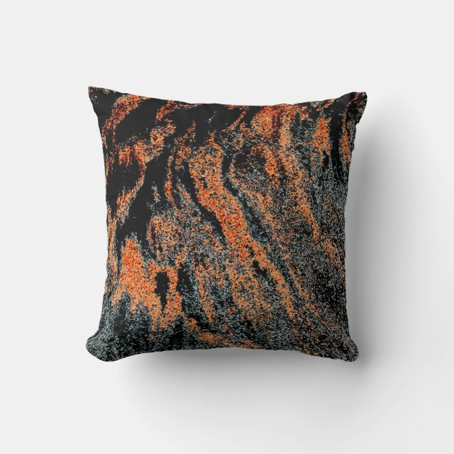 Imitate Tiger Stripes-Black Kissen (Vorderseite)