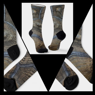 Imitate TortoiseShell Fotografy grau und braun Socken