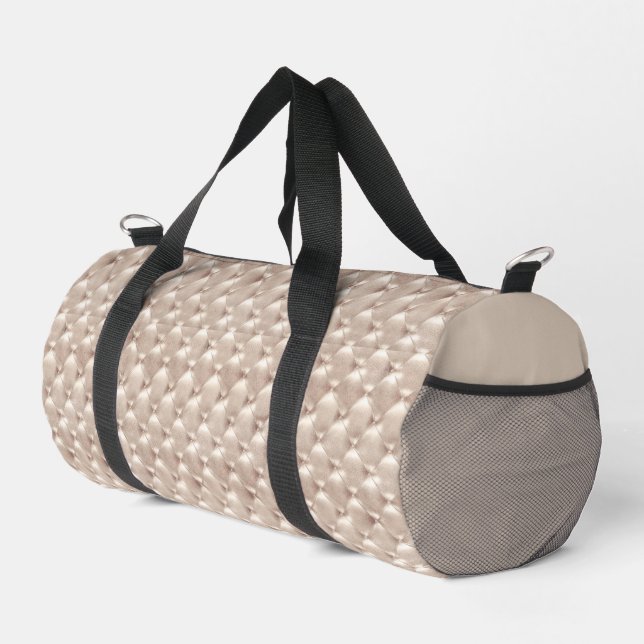 Imitate tuften Elfenbeinsatin und Diamanten Duffle Bag (Rechte Ecke)