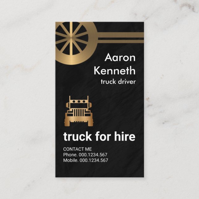 Imitate U-Bahn Granite Grunge LKW Visitenkarte (Vorderseite)