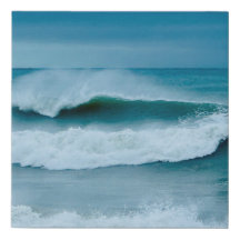 Imitate überzogene Canvas Wave Print