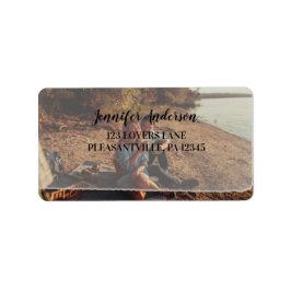 Imitate Vellum Foto Overlay Benutzerdefinierte Rüc Adressaufkleber