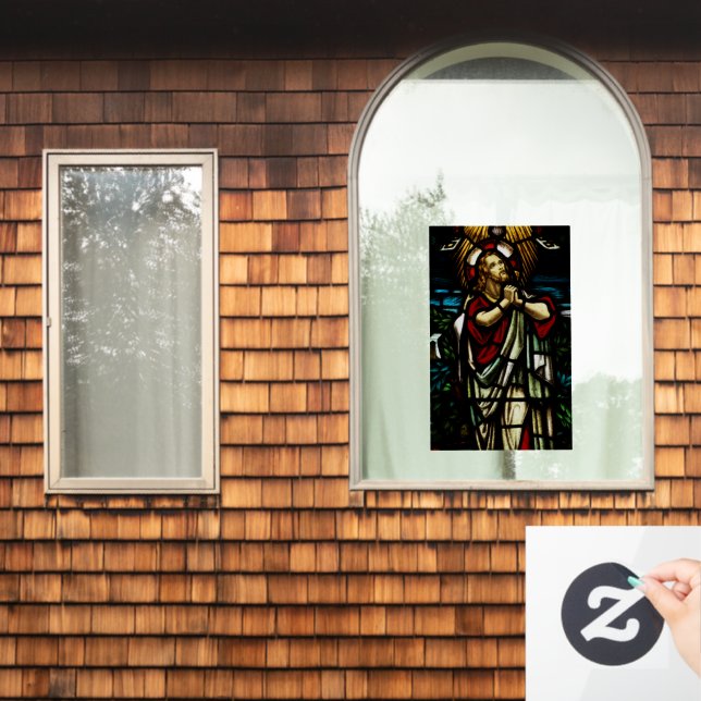 Imitate verklebten Glass Jesus, der in der Wildnis Fensteraufkleber (Fenster Zuhause)