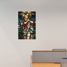 Imitate verklebten Glass Jesus, der in der Wildnis Wandaufkleber